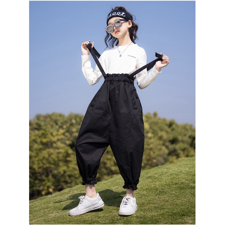 babyfit PRETTY POP [4-12thn] setelan anak perempuan 2in1 celana overall dengan kaos lengan panjang