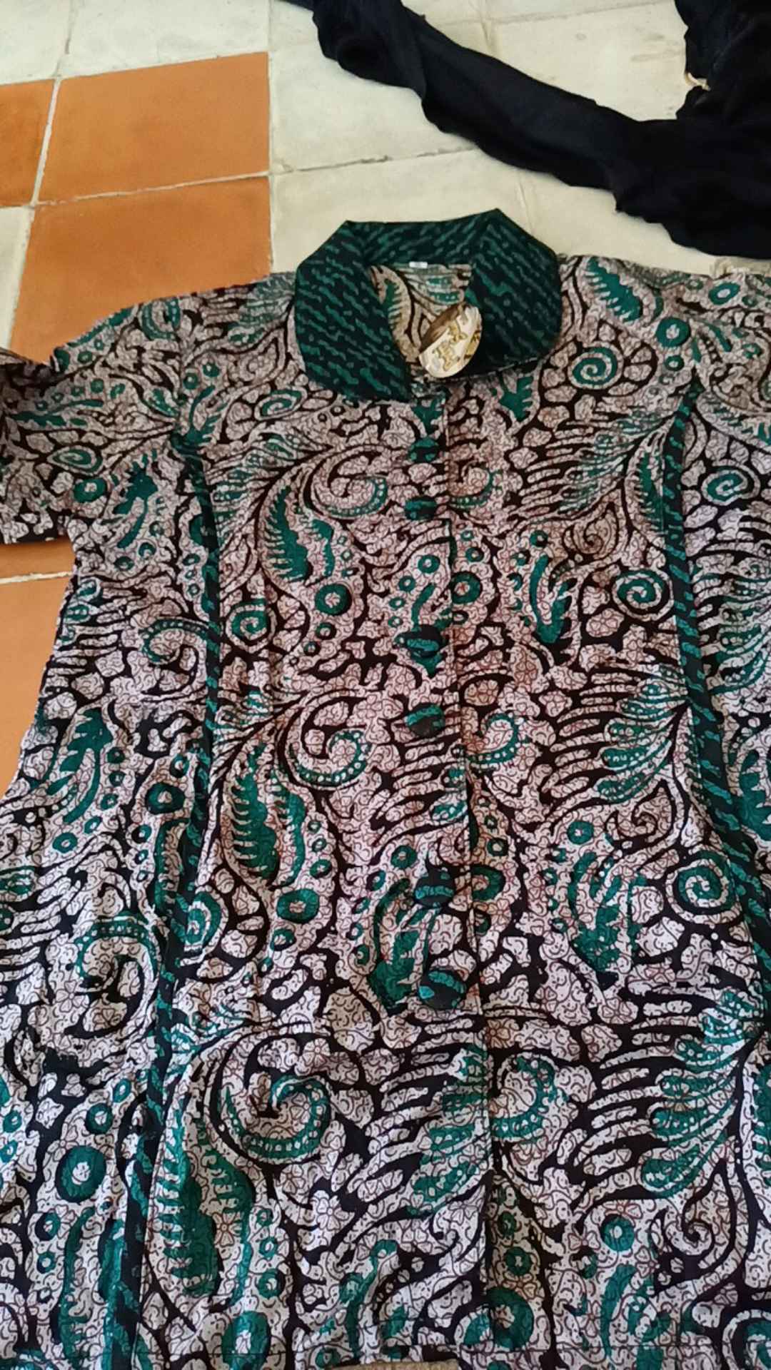 Blouse Batik Kerja Lengan Panjang