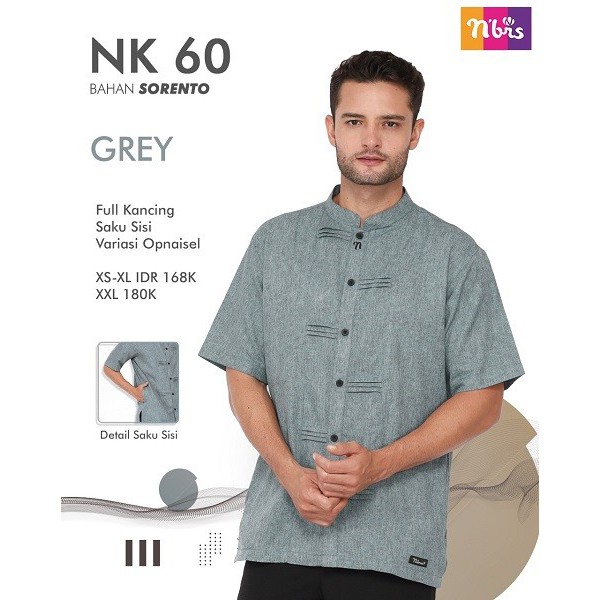 KOKO NIBRAS NK 60 NBRS BAJU MUSLIM LAKI-LAKI/FASHION/KOKO/ATASAN/HEM PRIA BISA COD
