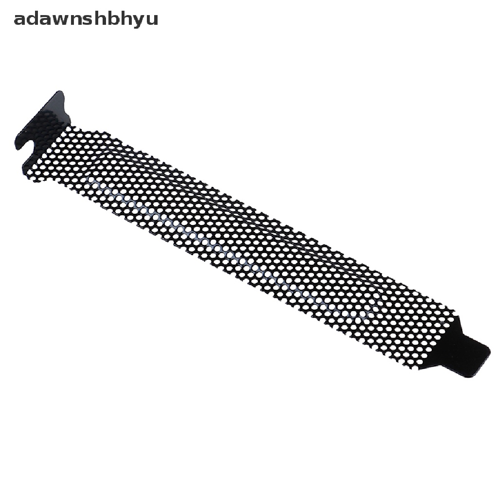 Adawnshbhyu 10Pcs Hitam Baru Penutup slot PCI filter Debu blanking plate Baja Keras