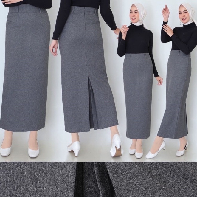 ROK SPAN KERJA HITAM / ROK SPAN KANTOR / ROK KERJA SPAN BIRON