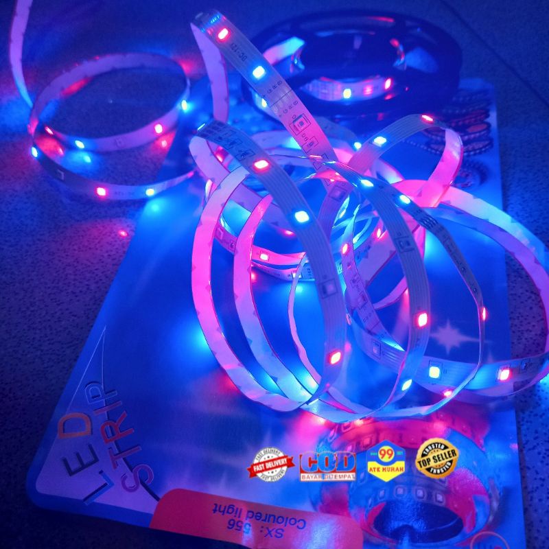 RGB LAMPU STRIP-LED strip RGB/Lampu hias/lampu kelap kelip