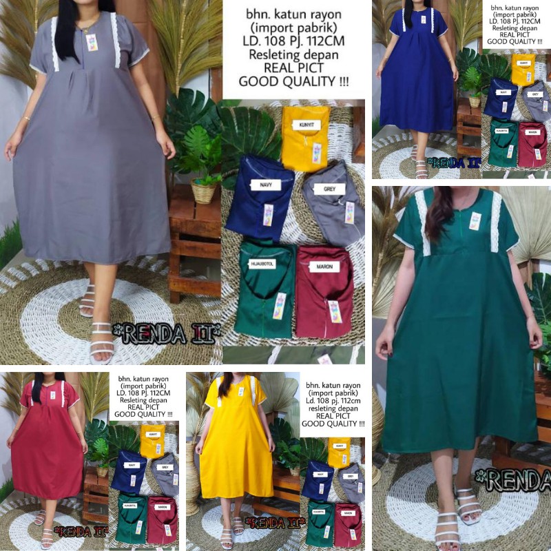 DASTER PAYUNG PENDEK RENDA MOTIF POLOS ARAB BUSUI RESLETING DEPAN RAYON MURAH MERIAH KEKINIAN