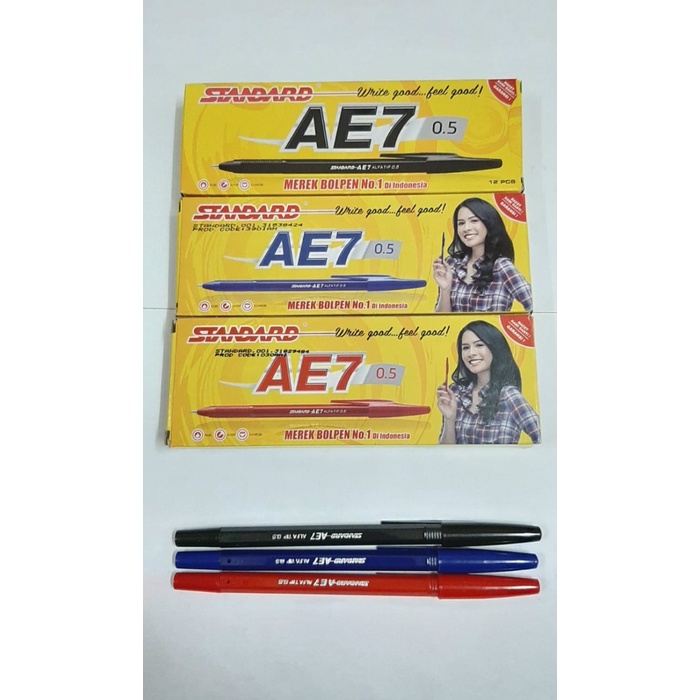 

Limited Bolpen Standard Ae-7 (Warna Hitam,Biru,Merah) Trendi