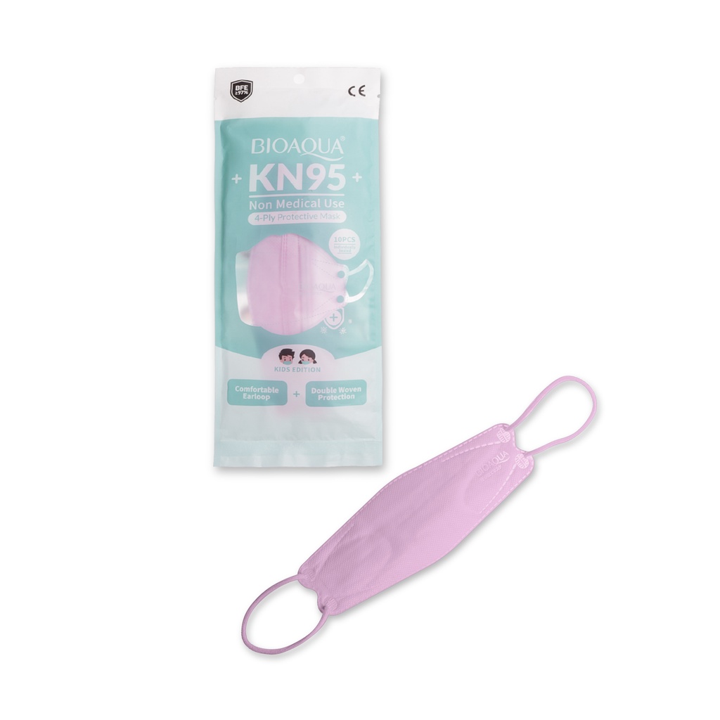 BIOAQUA Kids Mask Earloop Original Disposable Mask Kesehatan Medis Kf 94 Murah Tebal 10 Pcs