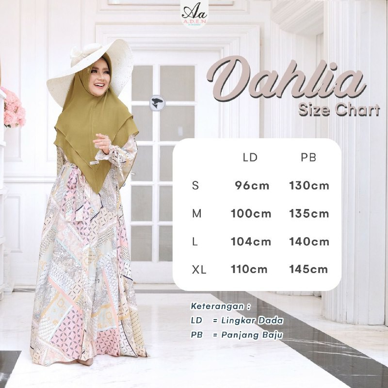 BISA COD Gamis Rayon ADEN HIJAB | Dahlia Dress