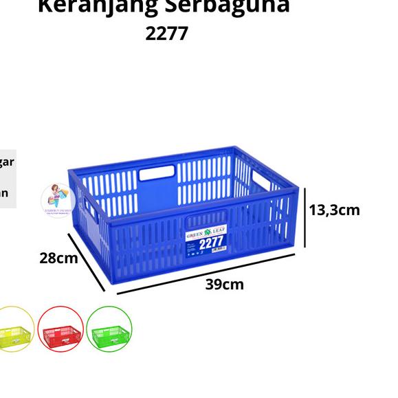 

GREEN LEAF BOX CONTAINER 2277 / KERANJANG INDUSTRI / SERBAGUNA - Biru
