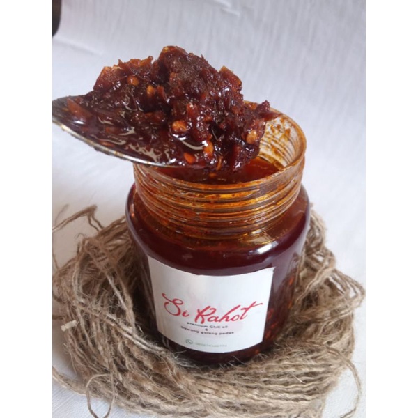 

Chilli oil, sambal 100% cabe, cabe kering, Chilli oil bakso dan dimsum
