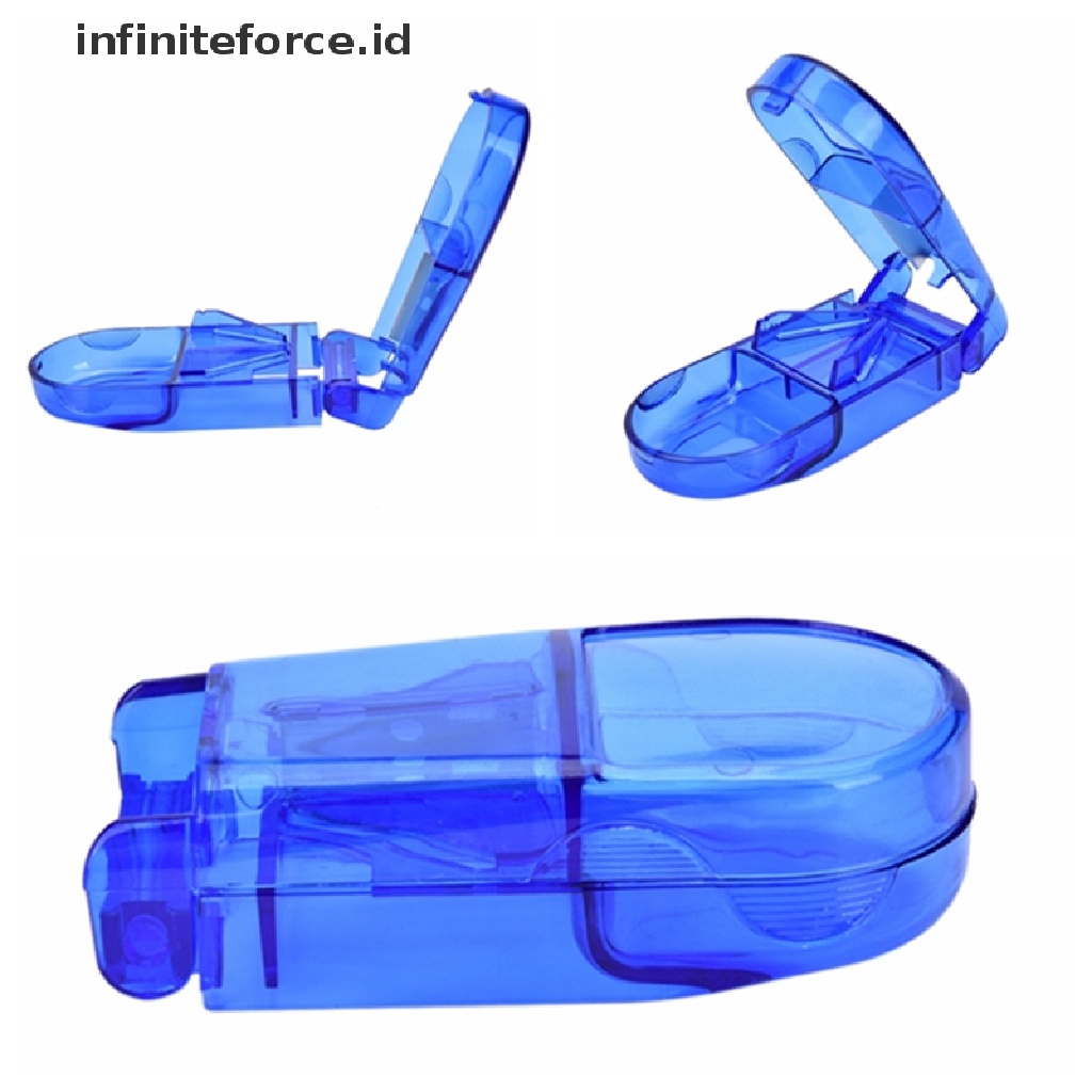 (Infiniteforce.Id) Kotak Organizer Obat Pil / Tablet Dengan Pemotong