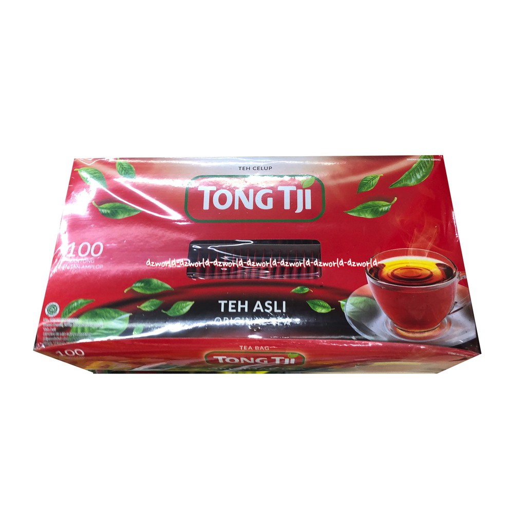 Tong Tji Teh Asli 100sachet Minuman Teh Original Telup Tongji Kemasan Merah Daun Teh Hitam Thong Tji Amplop Black Tea