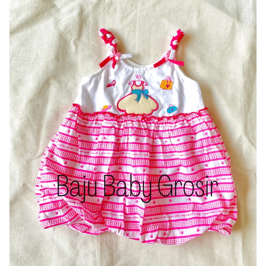dress baju bayi perempuan / dress bayi cewek / rok bayi perempuan / dress motif balon bayi cewek