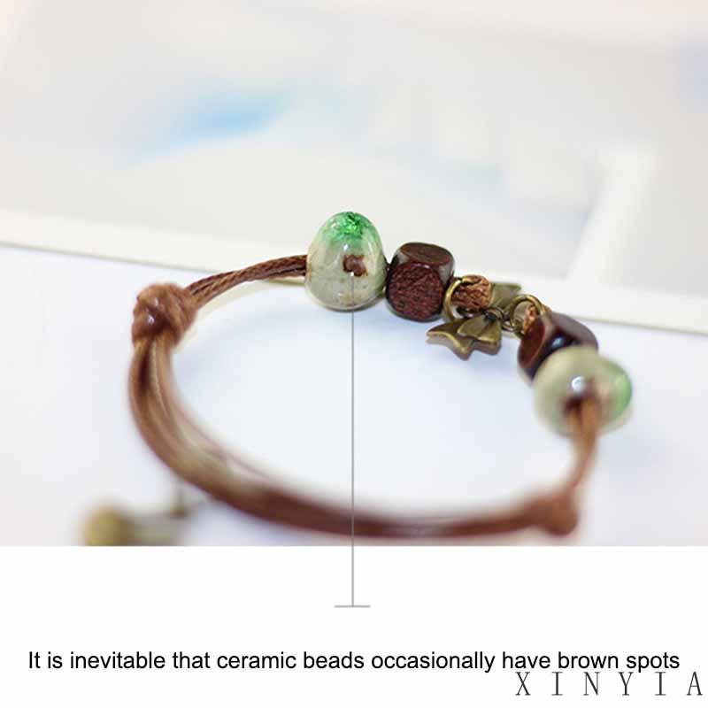 【COD】Sastra Korea Kreatif Buatan Tangan Keramik Fashion Perhiasan Kecil Gelang Wanita Perhiasan Pasangan Gelang Biasa Hadiah Hari Valentine
