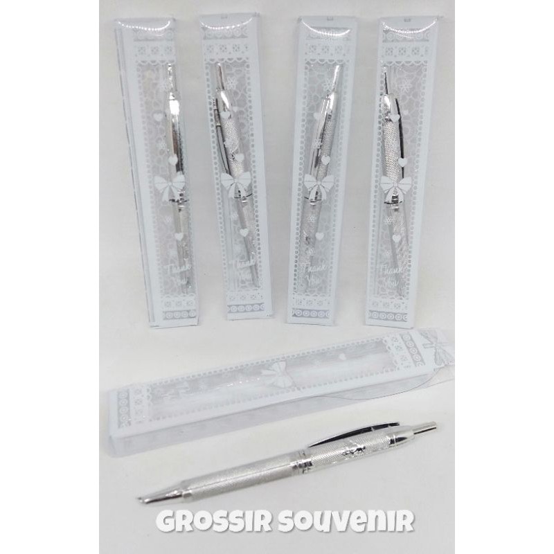 

H7Y ISI 50 SOUVENIR PULPEN SILVER KEMAS MIKA