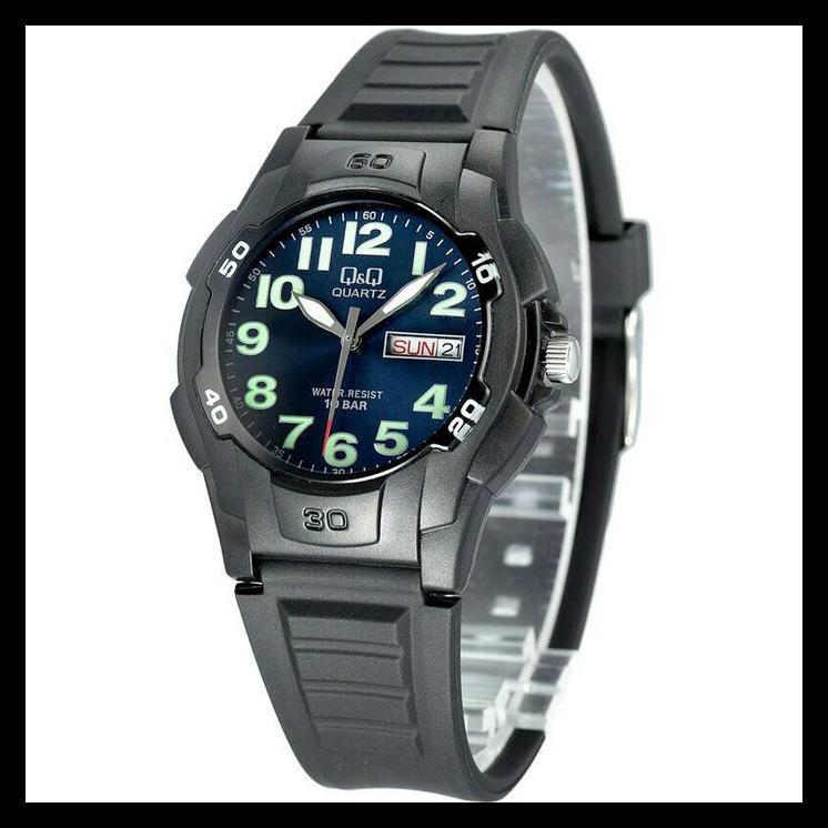 Heboh Cuci Gudang  Jam Tangan Pria Qq Qnq Q&Q Classic Analog A128 J Original Hitam Biru 01 02 03 04