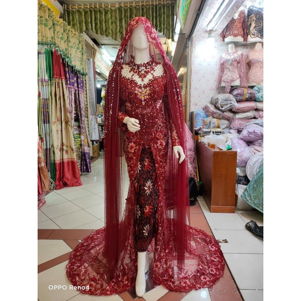 kebaya pengantin akad full payet/kebaya pengantin