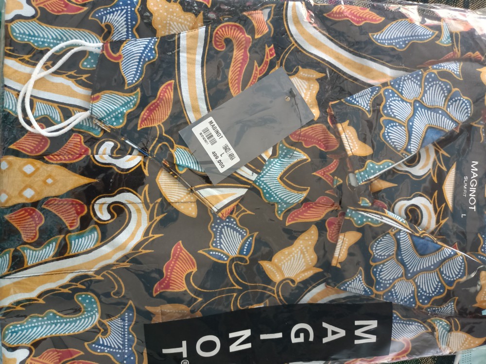 Maginot Kemeja Batik 2.0 Arka-ss Lengan Pendek Pria + Free Masker