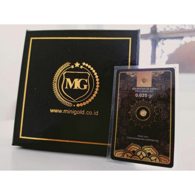Minigold Koin Emas Mini 24 Karat- Logam Mulia 0.025 gram Free Tukar Emas Antam
