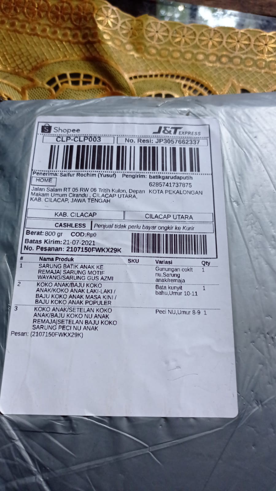 Sarung Batik Anak Ke Remaja| Sarung Motif Wayang/sarung Gus Azmi