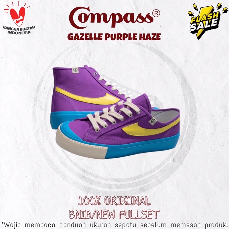 [ORIGINAL] Sepatu Compass Gazelle Low & High Purple Haze