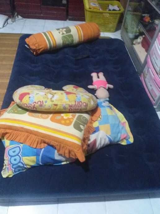 Bestway 67002 Kasur Angin Double Biru [191cm X 137cm] / Air Bed Double