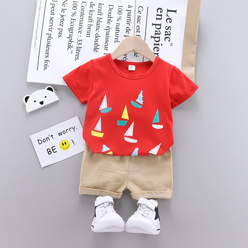 [ PRODUK IMPORT 100% ] SETELAN BAJU ANAK LAKI LAKI BAJU ANAK PEREMPUAN Set Motif KAPAL 011 Baju Anak Berkualitas etelan Anak 8 Bulan - 4 Tahun