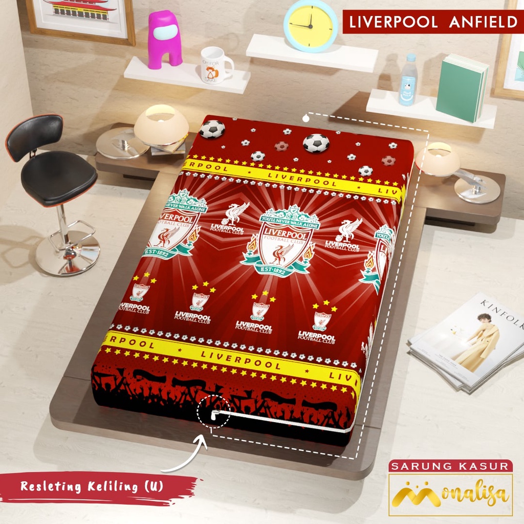 Monalisa Premium Sarung kasur Uk 90/100/120 T 15/20 - Liverpool Anfield