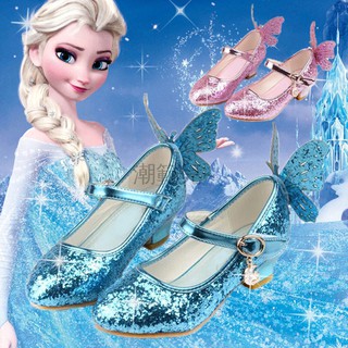 mk sepatu  princess frozen  anak  perempuan dengan hak  tinggi  