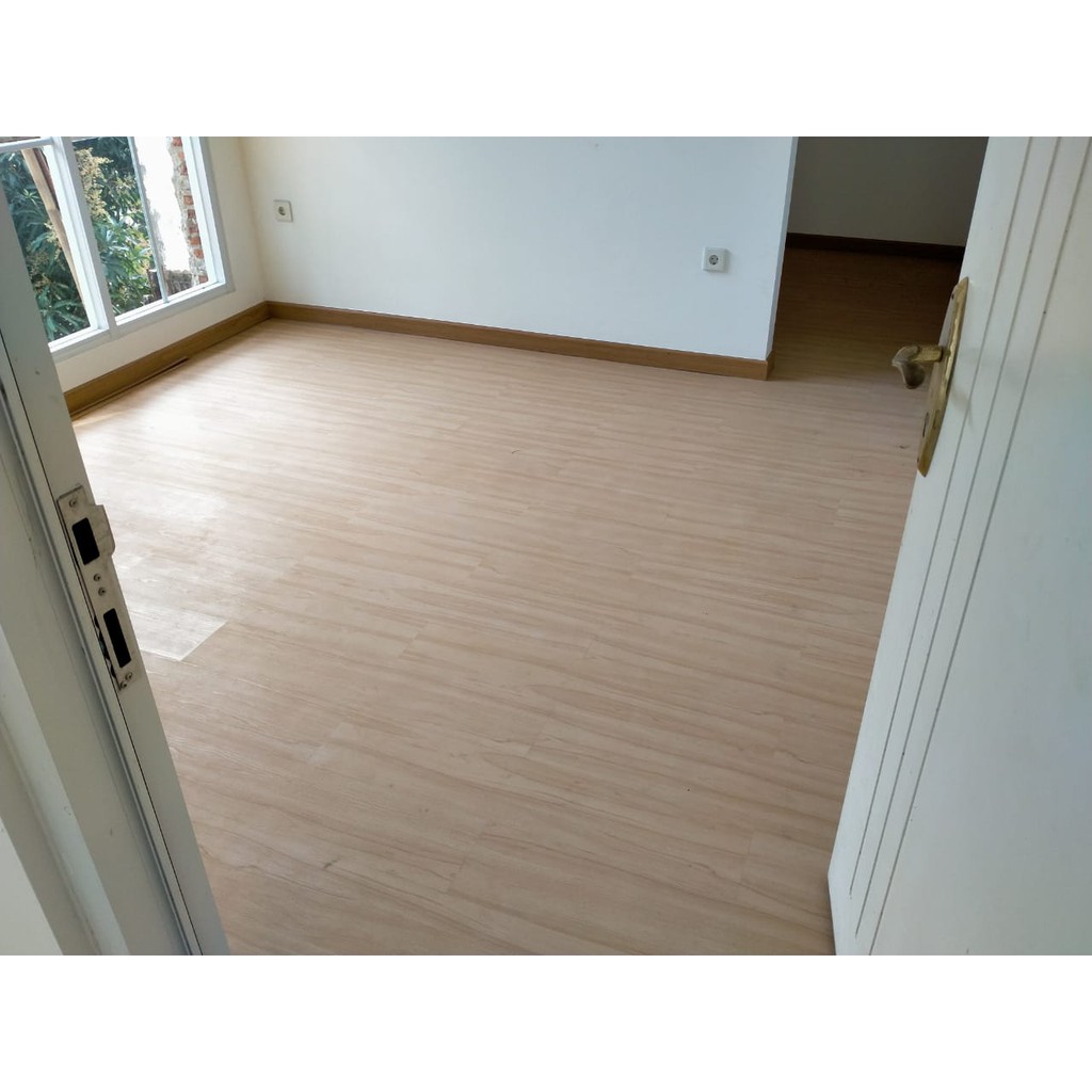 Vinyl Lantai Kayu Tebal Premium Floor Sticker Tempel Cantik 2 MM Vynil Flooring Stiker 2mm