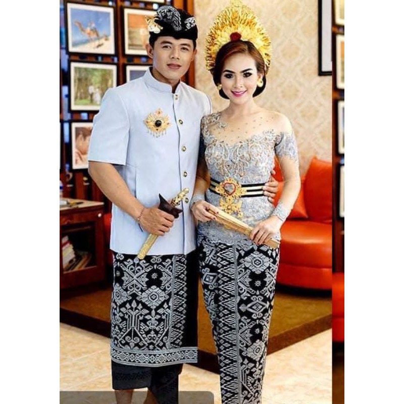 Set Couple Setelan Pasangan Songket Bordir Agung