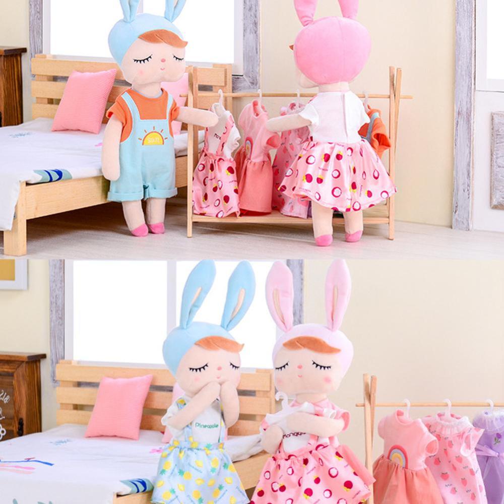 Timekey Metoo Dressing Boneka Kelinci Bahan Plush Untuk Anak Perempuan L6T2