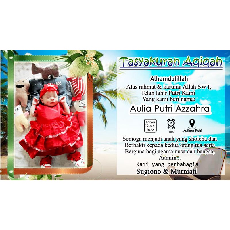 KARTU UNDANGAN AQIQAH/AQIQAH/KARTU NAMA