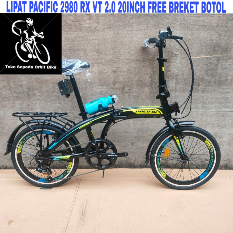 Sepeda Lipat Pacific 2980 RX VT 2.0 20Inch Free Breket Botol Hi-ten stell