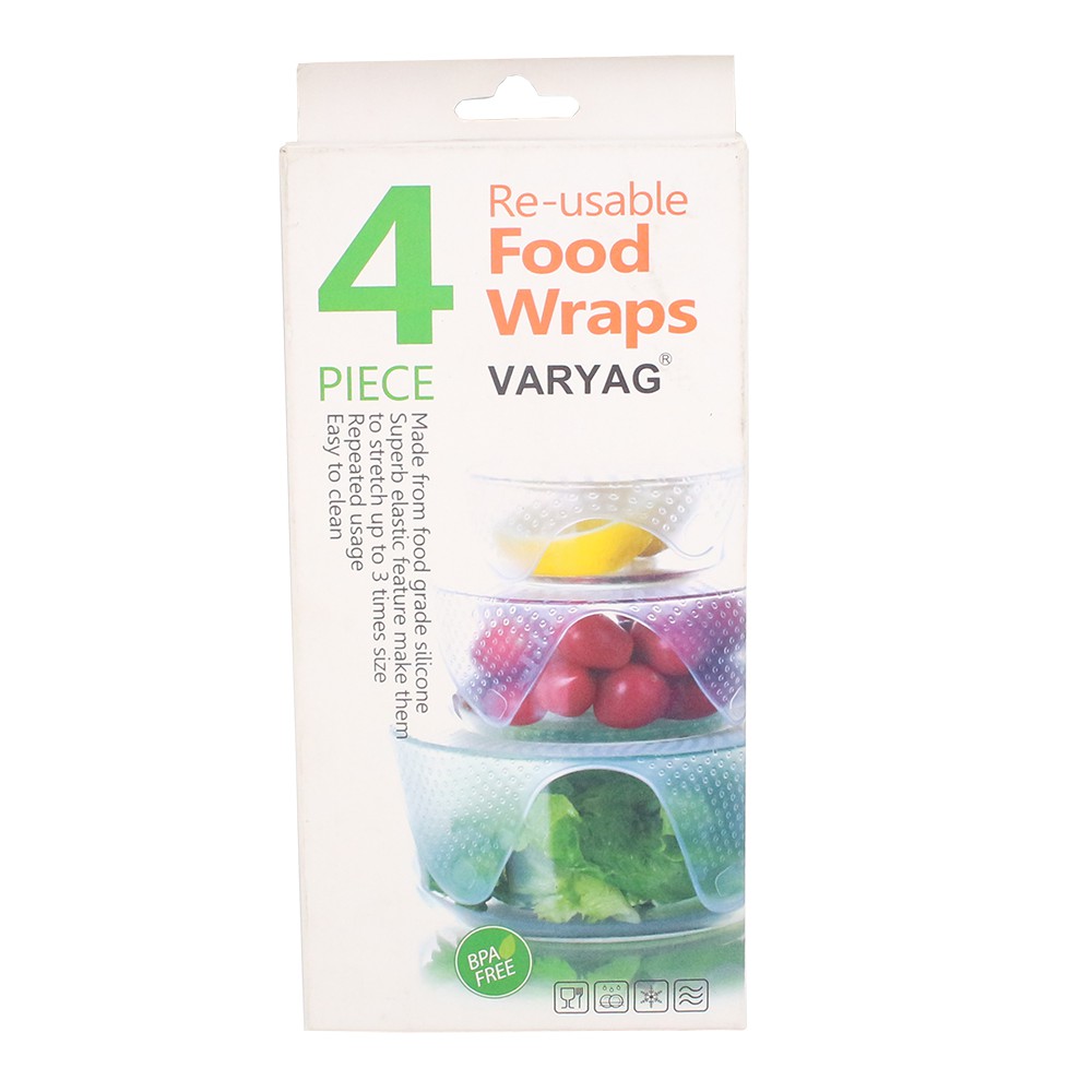 

JYSK Pembungkus Makanan Murah Reuseable Food Wraps Set Square Clear