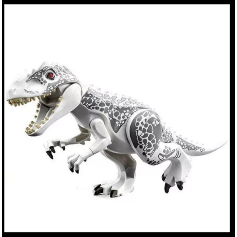 Lego building block Jurassic dinosaurus world indominus Rex- Putih