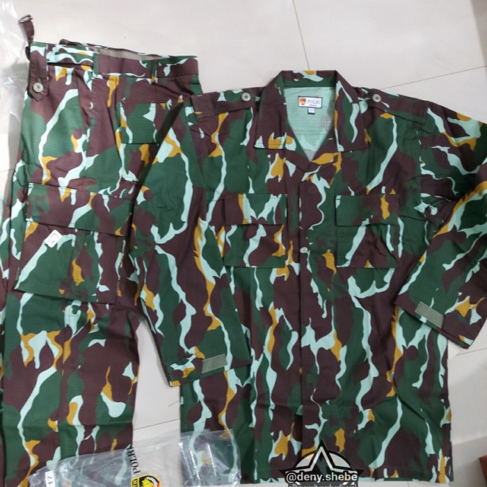 TERMURAH- BAJU PDL LORENG BRIMOB JATAH ORIGINAL - 37/17