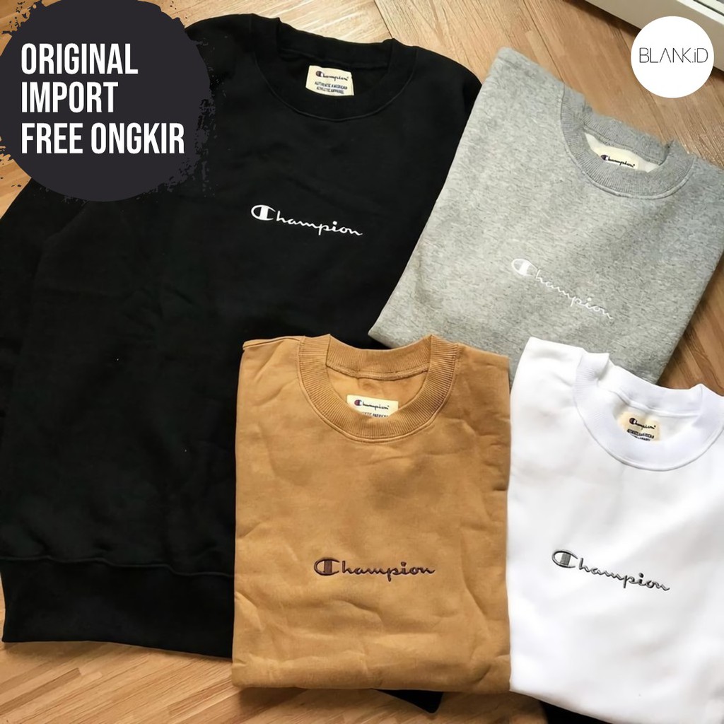 CREWNECK CHAMPION SMALL SCRIPT ORIGINAL - SWEATER CHAMPION ORIGINAL - SWITER CHAMPION - BLANKID