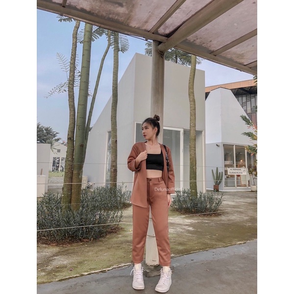 Aurora Set Blazer 2in1 Scuba Premium Tebal-4