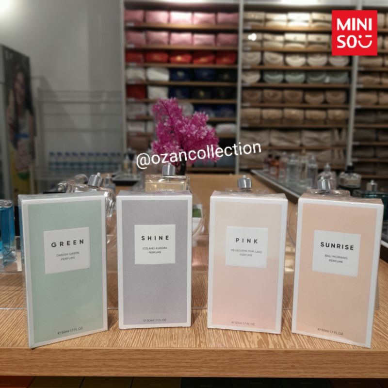 miniso parfum cityscape PINK, SHINE, GREEN, SUNRISE