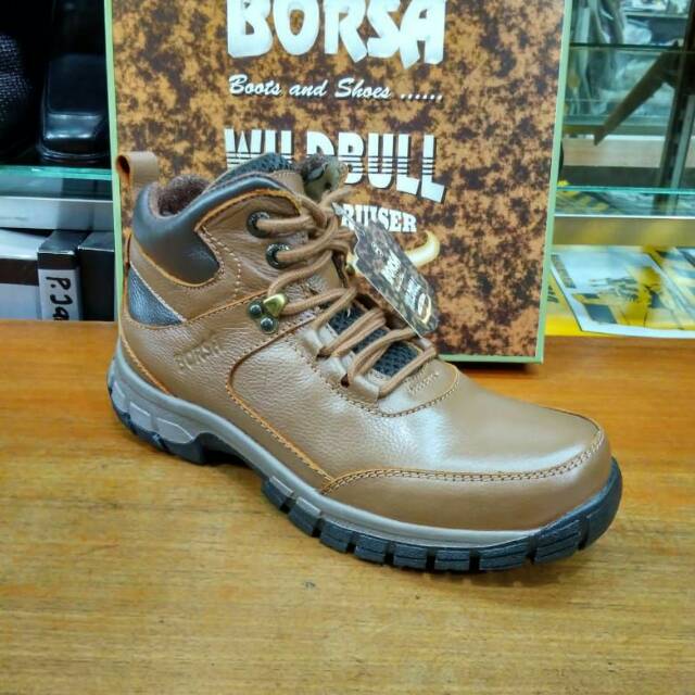 Sepatu kulit borsa boots original