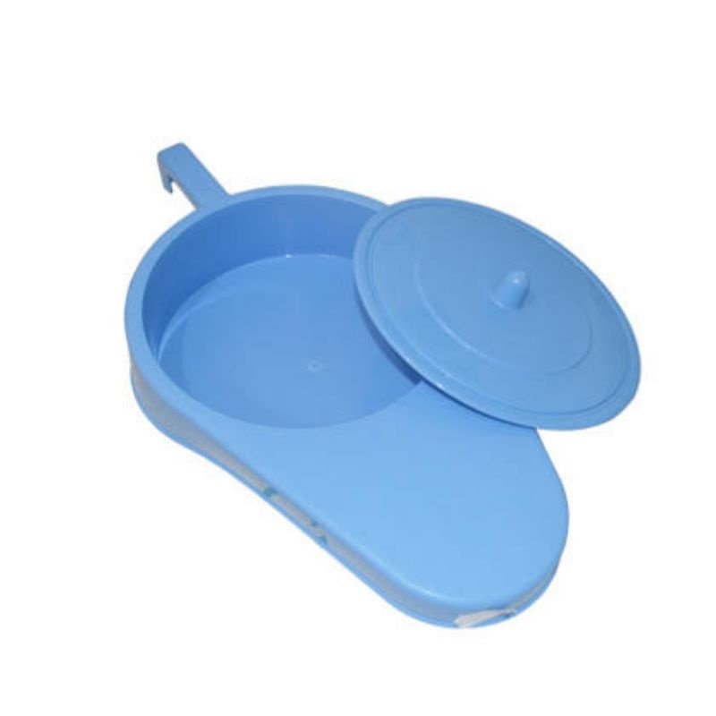 Pispot dewasa / pispot sodok / pispot plastik / pispot portable / tempat bab / stickpan plastik biru