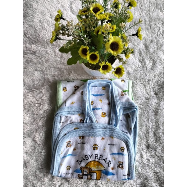 12 POPOK KAIN TALI BAYI BARU LAHIR BAHAN CATTON  MOTIF ABC