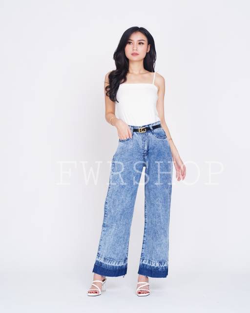 FWR - Celana Kulot Boyfriend Jeans Wanita Kirei