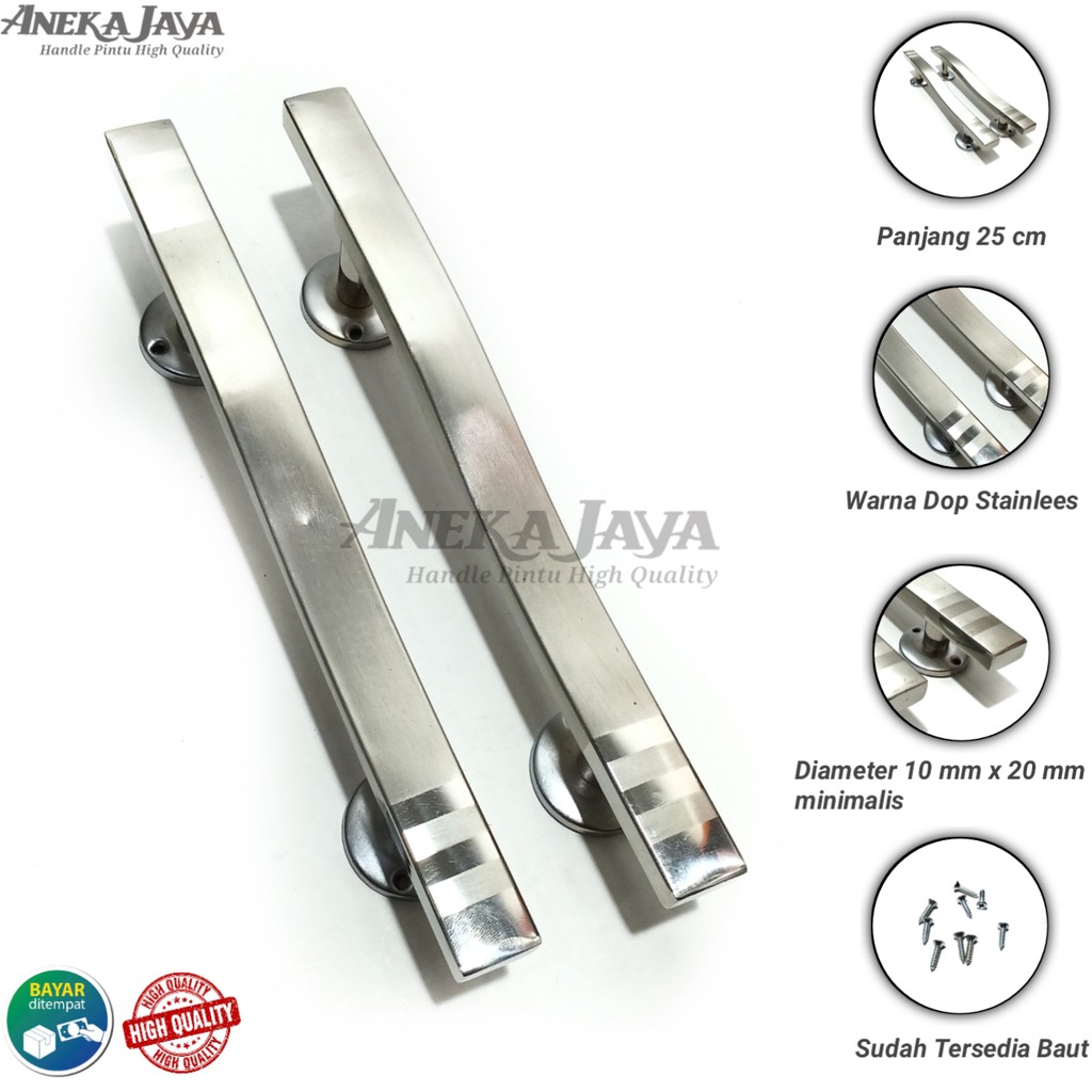 Satu set handle kunci pintu rumah 25 cm murah minimalis tarikan pintu stainless gagang pintu terbaru