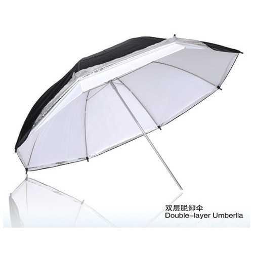 Payung Studio Reflective Photography Umbrella Double Layers 83cm - Black/White