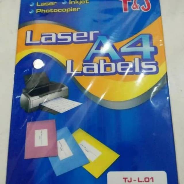 

Sticker / label laser A4 merk T&J