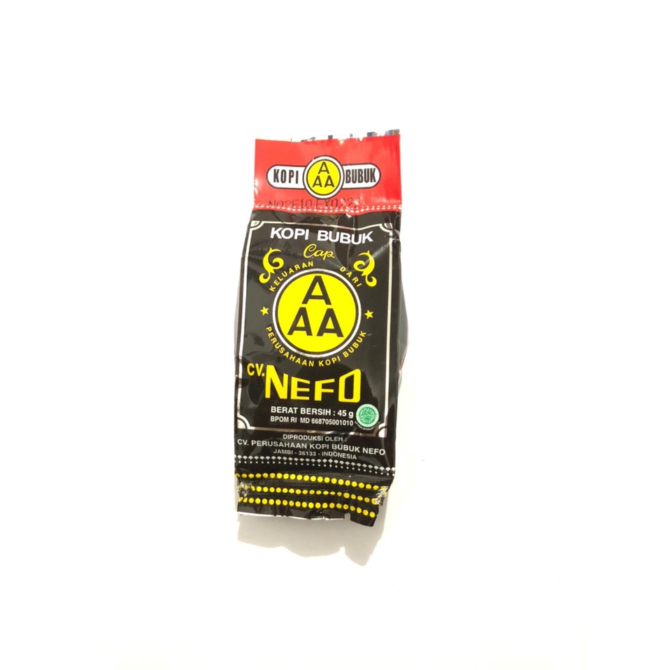 

Kopi Bubuk AAA Nefo Khas Asli Kota Jambi 45 gr