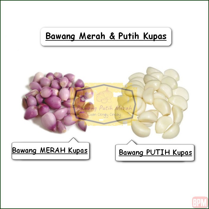 BAWANG MERAH KUPAS BAWANG PUTIH KUPAS HONAN BREBES JUMBO BESAR SUPER 1Kg