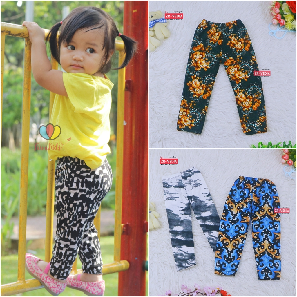 Legging Carlissa Size 1-2 Tahun / Celana Panjang Legging Pants Anak Perempuan - Grosir Murah Lucu kiosbalitaaprilia