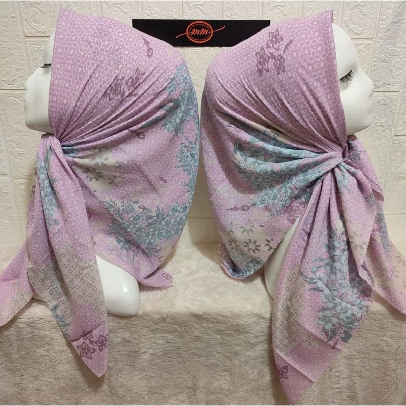 DEENAY KW HIJAB VOAL MOTIF BOGENVILE PINK