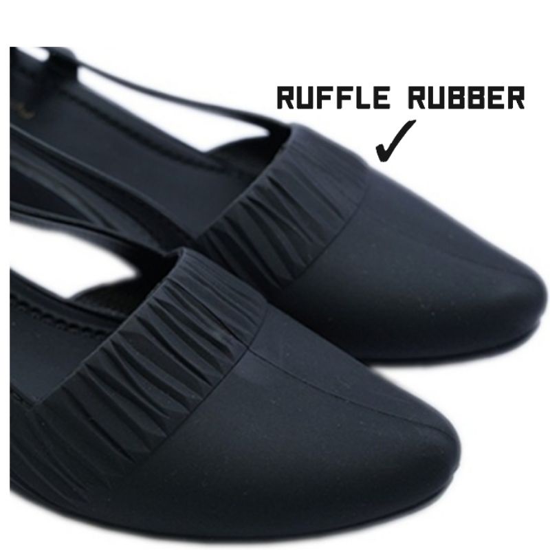 [COD]Sepatu Jelly Wanita Wedges Casual Kerut Import BLC/Fuhaha 712